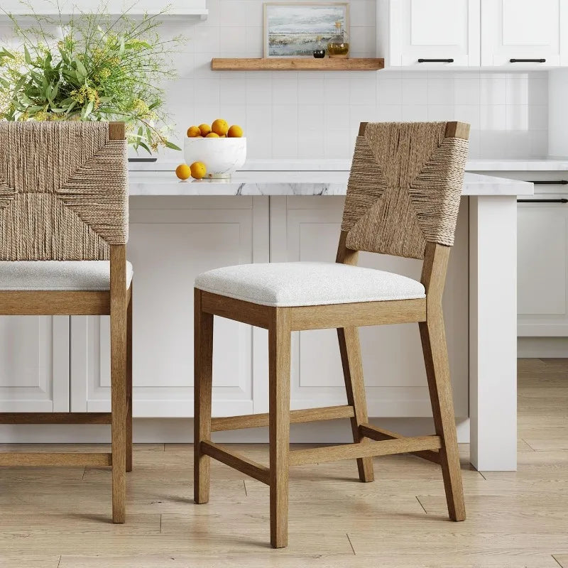 HomeFirst Bohemian Boucle Bar Stool