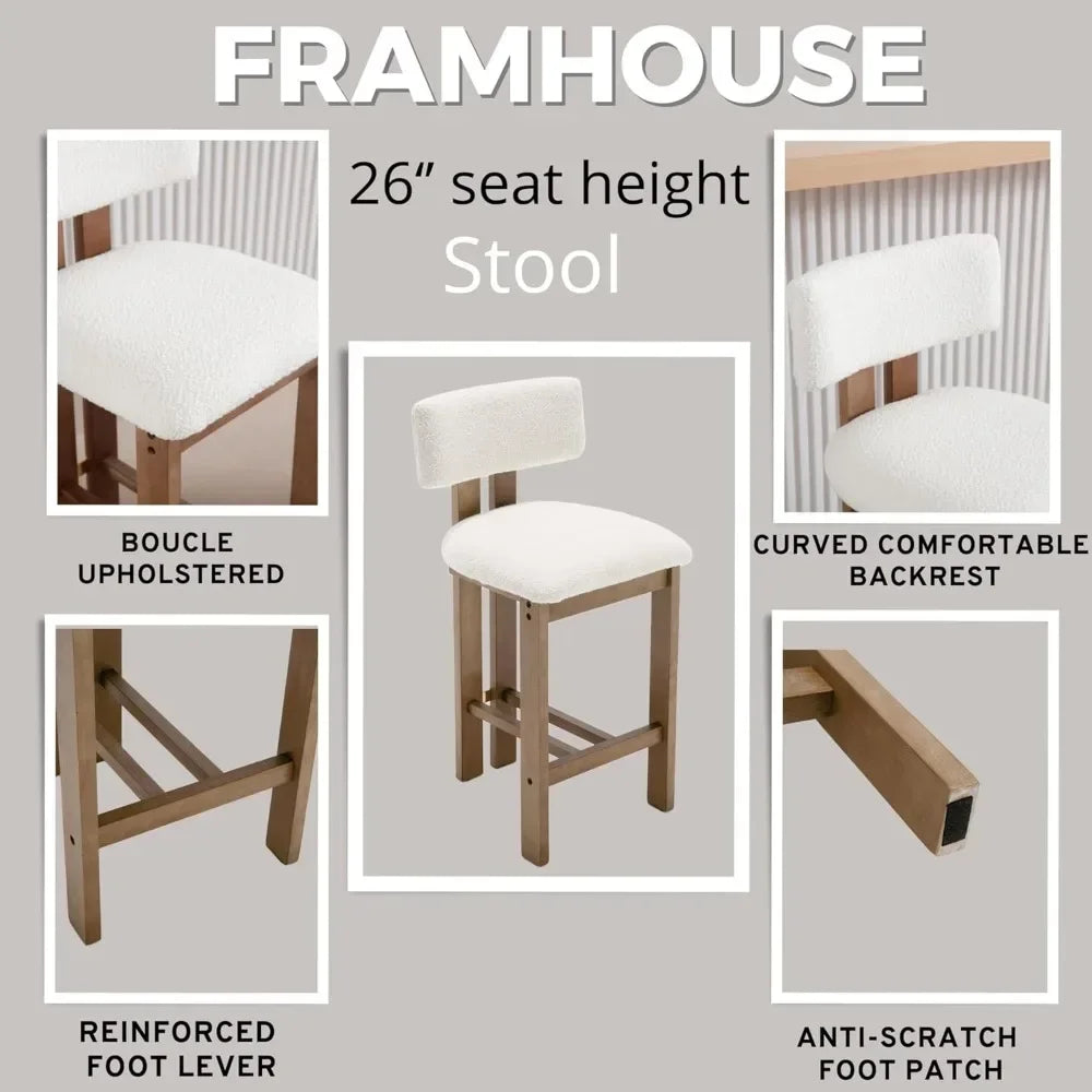 HomeFirst Farmhouse Armless Kitchen Bar Stools