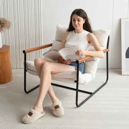 HomeFirst Boucle Reading Chair